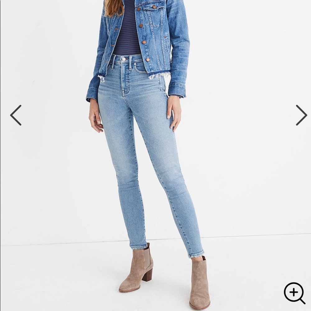 High rise skinny jeans